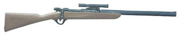 Dollhouse Miniature Hunting Rifle W/Scope